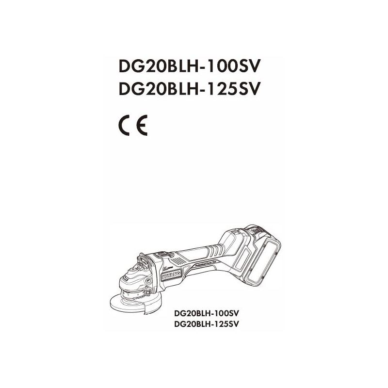 Угловая шлифмашина (УШМ) 125 мм аккумуляторная бесщеточная DG20BLH-125SV, KEYANG