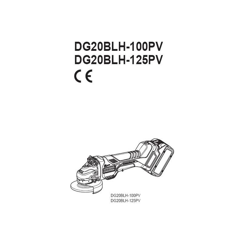 Угловая шлифмашина (УШМ) 125 мм аккумуляторная бесщеточная DG20BLH-125PV, KEYANG